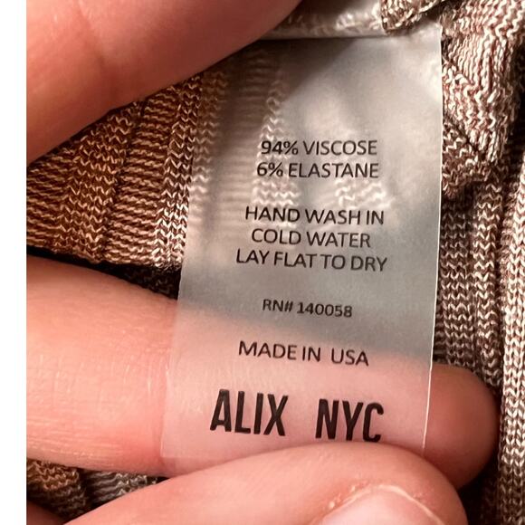 Alix NYC Harper cutout ribbed midi brown Small S - Picture 7 of 7